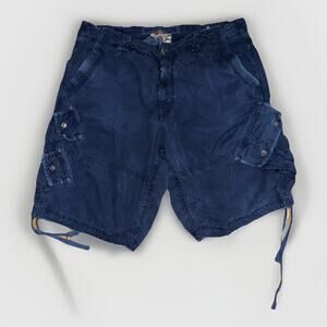 Paperbacks Cargo Shorts Men’s 36 Navy Blue Utility Pockets Outdoor 12 Inseam